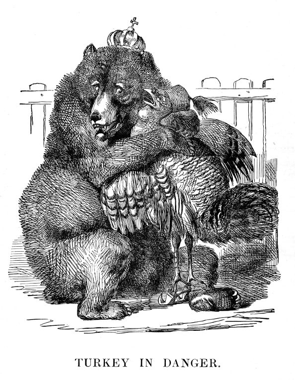 Punch Magazine cartoon about the threat to Turkey by the Russian Empire prior to the outbreak of the Crimean War