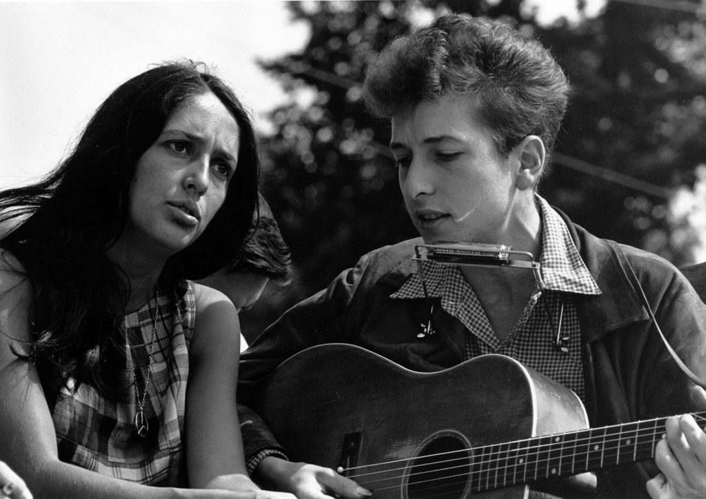 Bob Dylan and Joan Baez.