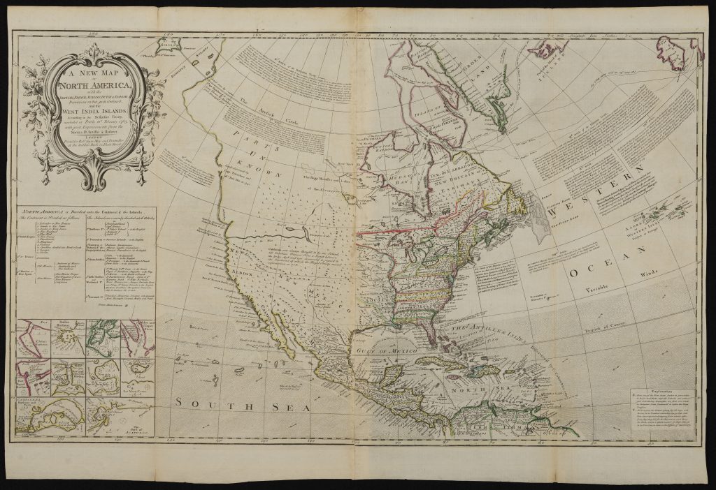 A New Map of North America, Robert Sayer, c.1770