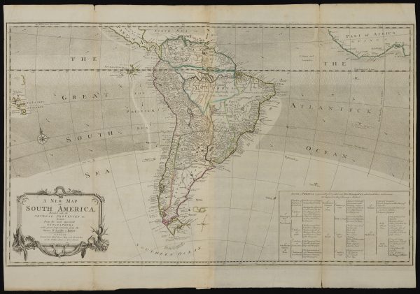 A New Map of South America, Robert Sayer, c.1780